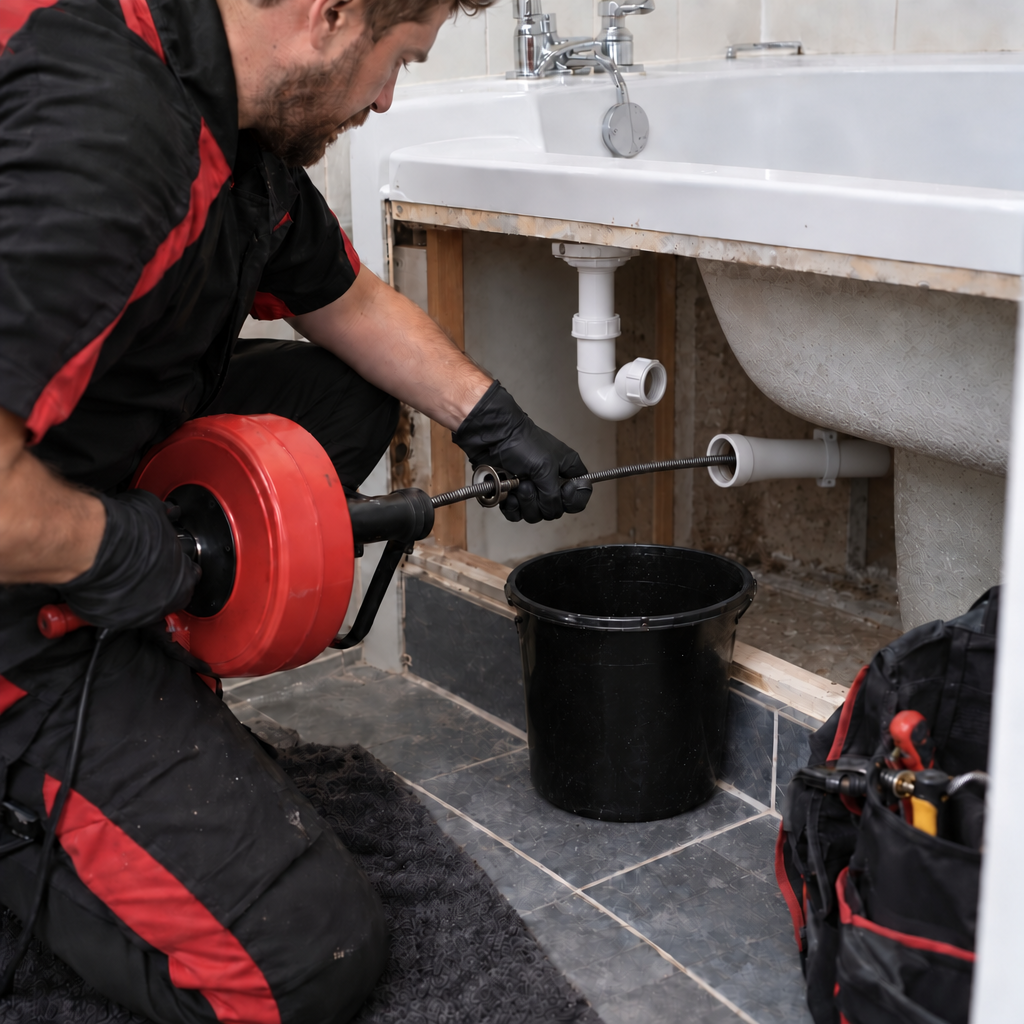 Blocked soil pipe, shower tray and bath drain clearance